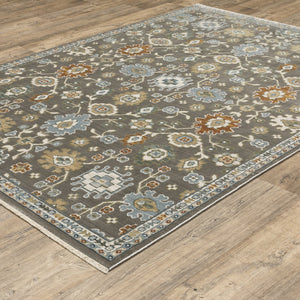 Oriental Weavers Keira Multi-tonal Indoor Area Rug - Elegant Persian Motifs In Rich Copper, Gold, And Indigo Shades Grey,Multi Polyester Kkei01200296st