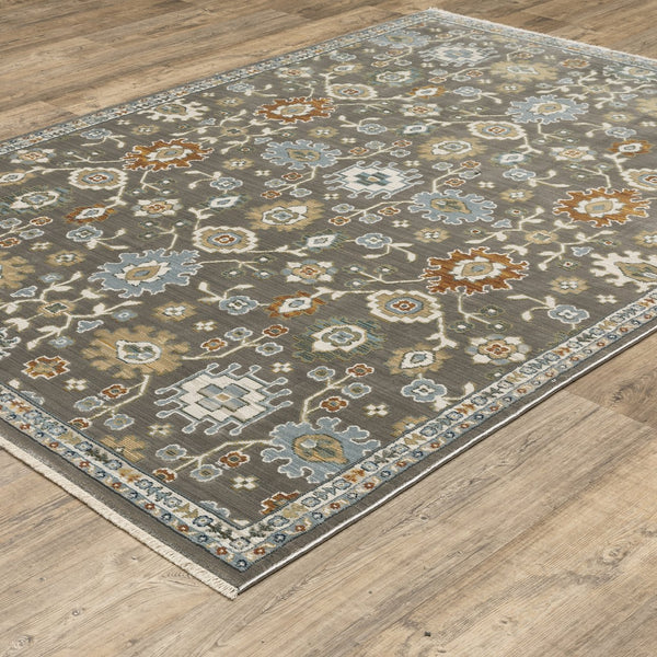 Oriental Weavers Keira Multi-tonal Indoor Area Rug - Elegant Persian Motifs In Rich Copper, Gold, And Indigo Shades Grey,Multi Polyester Kkei01200296st
