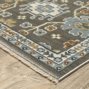 Oriental Weavers Keira Multi-tonal Indoor Area Rug - Elegant Persian Motifs In Rich Copper, Gold, And Indigo Shades Grey,Multi Polyester Kkei01200296st