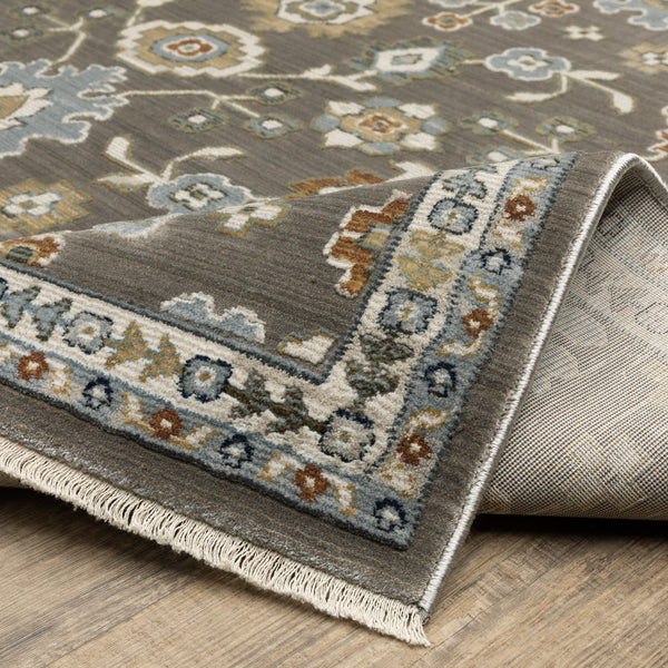 Oriental Weavers Keira Multi-tonal Indoor Area Rug - Elegant Persian Motifs In Rich Copper, Gold, And Indigo Shades Grey,Multi Polyester Kkei01200296st