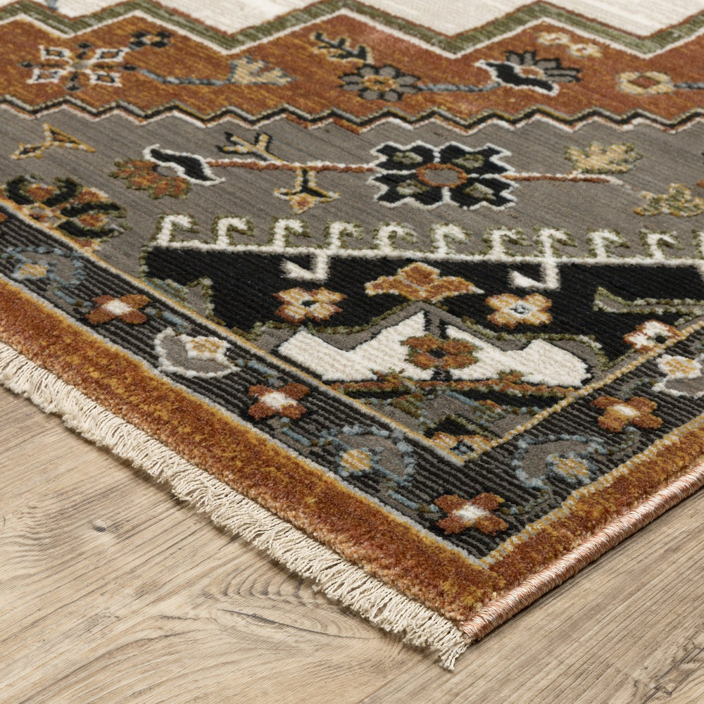 Oriental Weavers Keira Multi-tonal Area Rug - Elegant Persian Motifs In Rich Colors For A Cozy Indoor Ambiance Rust,Ivory Polyester Kkei03160235st