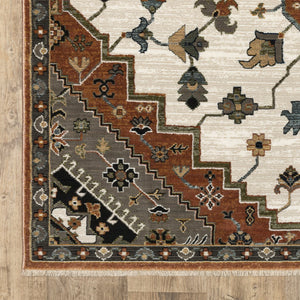 Oriental Weavers Keira Multi-tonal Area Rug - Elegant Persian Motifs In Rich Colors For A Cozy Indoor Ambiance Rust,Ivory Polyester Kkei03160235st