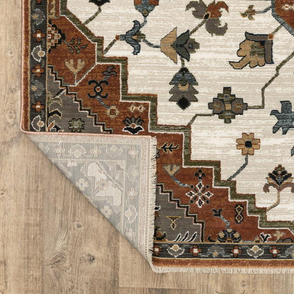 Oriental Weavers Keira Multi-tonal Area Rug - Elegant Persian Motifs In Rich Colors For A Cozy Indoor Ambiance Rust,Ivory Polyester Kkei03160235st