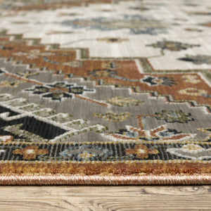 Oriental Weavers Keira Multi-tonal Area Rug - Elegant Persian Motifs In Rich Colors For A Cozy Indoor Ambiance Rust,Ivory Polyester Kkei03160235st