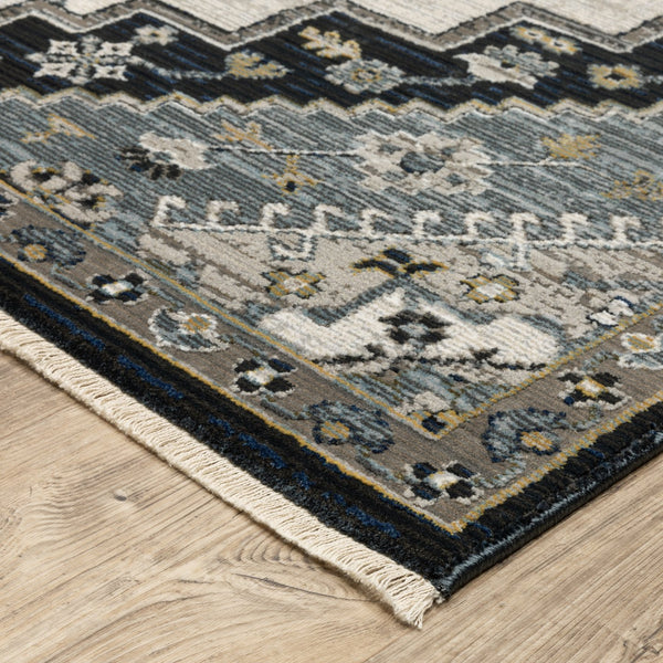 Oriental Weavers Keira Indoor Area Rug - Luxurious Multi-tonal Design With Persian Motifs For Elegant Home Décor Blue,Grey Polyester Kkei04160235st