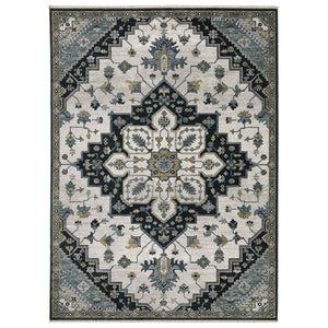 Oriental Weavers Keira Indoor Area Rug - Luxurious Multi-tonal Design With Persian Motifs For Elegant Home Décor Blue,Grey Polyester Kkei04160235st