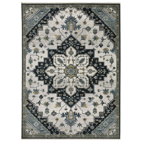 Oriental Weavers Keira Indoor Area Rug - Luxurious Multi-tonal Design With Persian Motifs For Elegant Home Décor Blue,Grey Polyester Kkei04160235st