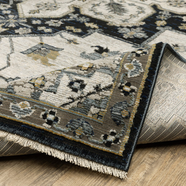 Oriental Weavers Keira Indoor Area Rug - Luxurious Multi-tonal Design With Persian Motifs For Elegant Home Décor Blue,Grey Polyester Kkei04160235st