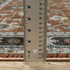 Oriental Weavers Keira Elegant Indoor Area Rug With Traditional Persian Motifs In Rich Multi-tonal Shades For Style Rust,Grey Polyester Kkei05068235st