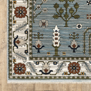 Oriental Weavers Keira Elegant Indoor Area Rug With Multi-tonal Persian Motifs In Rich Shades For Stylish Decor Pale Blue,Green Polyester Kkei06240340st