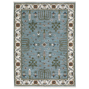 Oriental Weavers Keira Elegant Indoor Area Rug With Multi-tonal Persian Motifs In Rich Shades For Stylish Decor Pale Blue,Green Polyester Kkei06240340st