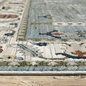 Oriental Weavers Keira Elegant Indoor Area Rug With Multi-tonal Persian Motifs In Rich Shades For Stylish Decor Pale Blue,Green Polyester Kkei06240340st