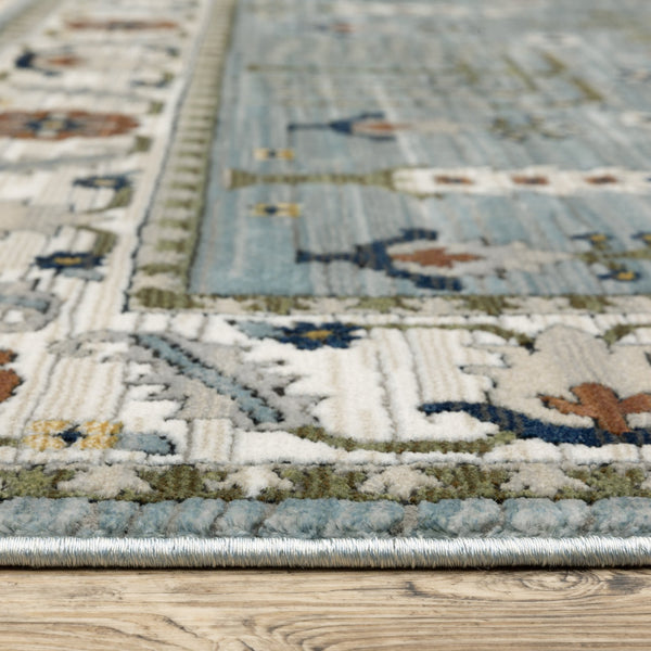 Oriental Weavers Keira Elegant Indoor Area Rug With Multi-tonal Persian Motifs In Rich Shades For Stylish Decor Pale Blue,Green Polyester Kkei06240340st