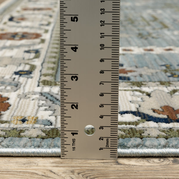 Oriental Weavers Keira Elegant Indoor Area Rug With Multi-tonal Persian Motifs In Rich Shades For Stylish Decor Pale Blue,Green Polyester Kkei06240340st