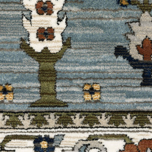 Oriental Weavers Keira Elegant Indoor Area Rug With Multi-tonal Persian Motifs In Rich Shades For Stylish Decor Pale Blue,Green Polyester Kkei06240340st