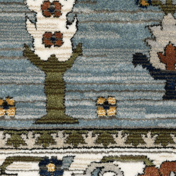 Oriental Weavers Keira Elegant Indoor Area Rug With Multi-tonal Persian Motifs In Rich Shades For Stylish Decor Pale Blue,Green Polyester Kkei06240340st