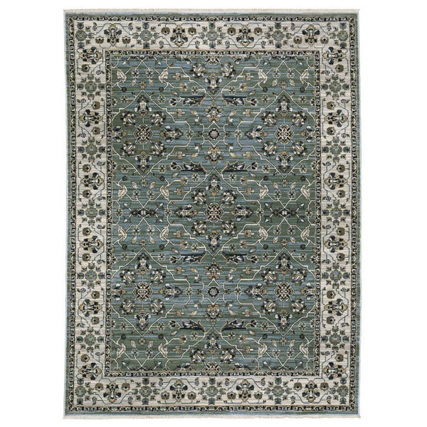Oriental Weavers Keira Elegant Power-loomed Indoor Area Rug With Traditional Motifs In Rich Multi-tonal Colors Blue,Green Polyester Kkei07068235st