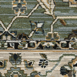 Oriental Weavers Keira Elegant Power-loomed Indoor Area Rug With Traditional Motifs In Rich Multi-tonal Colors Blue,Green Polyester Kkei07068235st