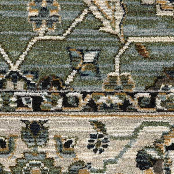 Oriental Weavers Keira Elegant Power-loomed Indoor Area Rug With Traditional Motifs In Rich Multi-tonal Colors Blue,Green Polyester Kkei07068235st
