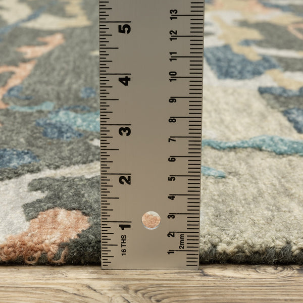 Oriental Weavers Kipton Hand-tufted Wool Area Rug - Organic Design With Soft Blue And Copper Tones For Your Home Decor Grey,Blue Wool Kkip01243304st