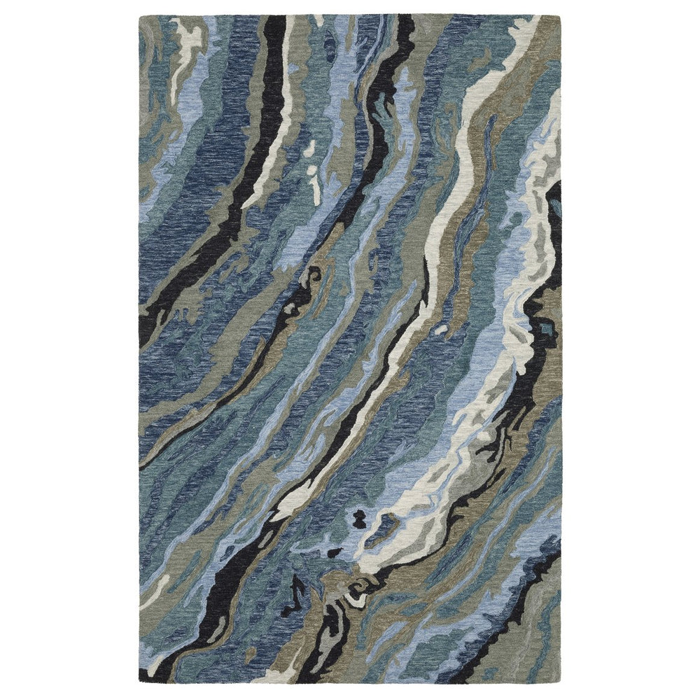 Oriental Weavers Kipton Hand-tufted Wool Area Rug - Organic Design In Softly Saturated Blue And Green Tones Blue,Teal Wool Kkip03304396st