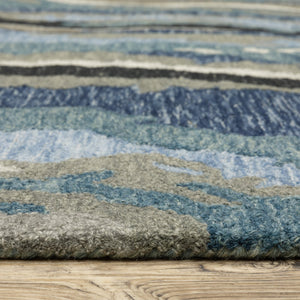 Oriental Weavers Kipton Hand-tufted Wool Area Rug - Organic Design In Softly Saturated Blue And Green Tones Blue,Teal Wool Kkip03304396st