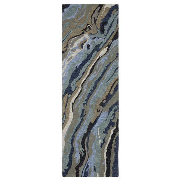 Oriental Weavers Kipton Hand-tufted Wool Area Rug - Organic Design In Softly Saturated Blue And Green Tones Blue,Teal Wool Kkip03076243st