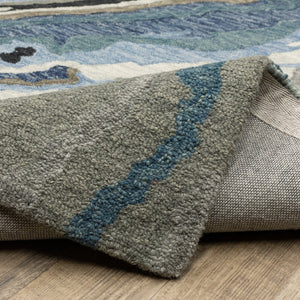 Oriental Weavers Kipton Hand-tufted Wool Area Rug - Organic Design In Softly Saturated Blue And Green Tones Blue,Teal Wool Kkip03304396st