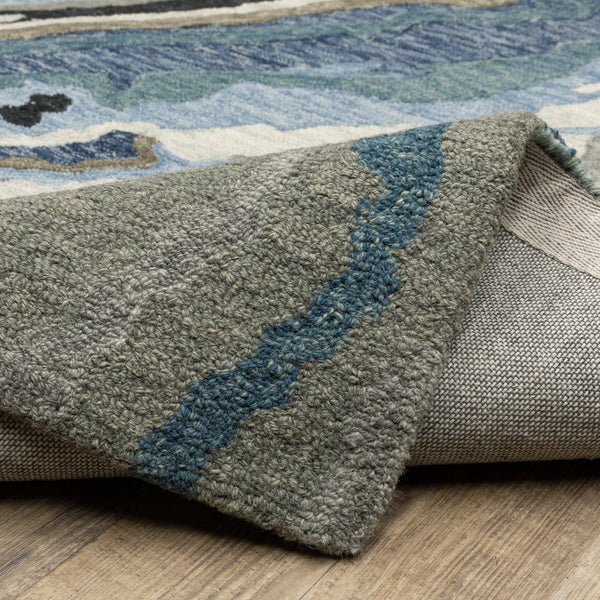 Oriental Weavers Kipton Hand-tufted Wool Area Rug - Organic Design In Softly Saturated Blue And Green Tones Blue,Teal Wool Kkip03304396st