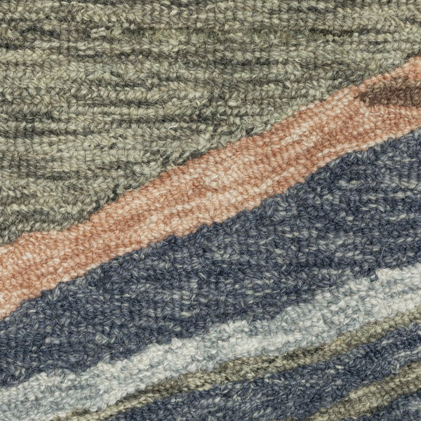 Oriental Weavers Kipton Hand-Tufted Wool Runner 2'6"X8' – Abstract Space-Dyed Grey & Blue Rug With Dense Pile And Durable Texture KKIP04076243ST