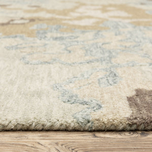 Oriental Weavers Kipton Hand-tufted Wool Area Rug - Organic Design In Soft Blue, Green, Copper, And Gold Tones Beige,Blue Wool Kkip06152243st