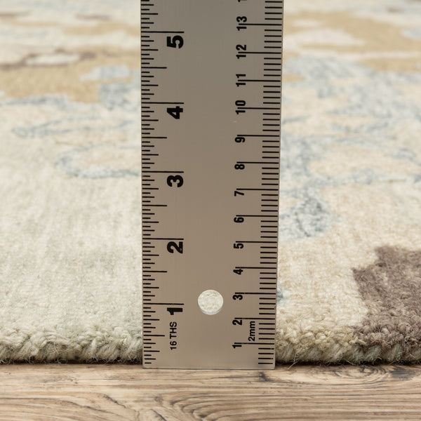 Oriental Weavers Kipton Hand-tufted Wool Area Rug - Organic Design In Soft Blue, Green, Copper, And Gold Tones Beige,Blue Wool Kkip06152243st