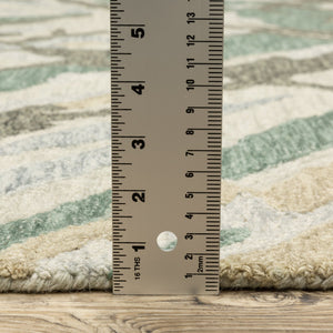 Oriental Weavers Kipton Hand-tufted Indoor Area Rug - Organic Design In Soft Blue, Green, Copper & Gold Tones Grey,Teal Wool Kkip08076243st