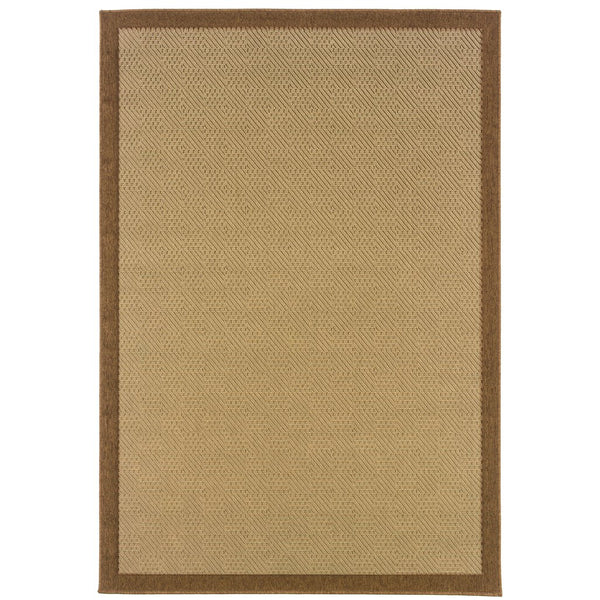 Oriental Weavers Lanai Indoor/Outdoor Area Rug - Stylish, Stain-resistant Design For Relaxed Social Spaces Outdoors Beige,Brown Polypropylene L525d7190279st