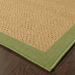 Oriental Weavers Lanai Indoor/Outdoor Area Rug - Stylish, Stain-resistant Design For Casual Entertaining Outdoors Beige,Green Polypropylene L525g6055115st