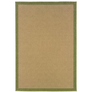 Oriental Weavers Lanai Indoor/Outdoor Area Rug - Stylish, Stain-resistant Design For Casual Entertaining Outdoors Beige,Green Polypropylene L525g6055115st