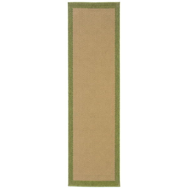 Oriental Weavers Lanai Indoor/Outdoor Area Rug - Stylish, Stain-resistant Design For Casual Entertaining Outdoors Beige,Green Polypropylene L525g6068230st