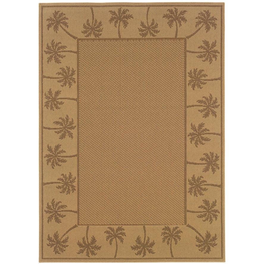 Oriental Weavers Lanai Indoor/Outdoor Area Rug - Stain-resistant, Fashionable Design For Relaxed Living Spaces Beige,Tan Polypropylene L606d7073135st