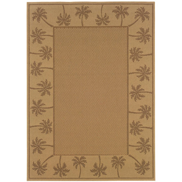 Oriental Weavers Lanai Indoor/Outdoor Area Rug - Stain-resistant, Fashionable Design For Relaxed Living Spaces Beige,Tan Polypropylene L606d7073135st