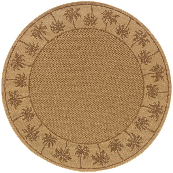 Oriental Weavers Lanai Indoor/Outdoor Area Rug - Stain-resistant, Fashionable Design For Relaxed Living Spaces Beige,Tan Polypropylene L606d7238238st