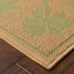Oriental Weavers Lanai Indoor/Outdoor Area Rug - Stylish Natural Sisal Inspired Design For Relaxed Social Spaces Beige,Green Polypropylene L606g6073135st