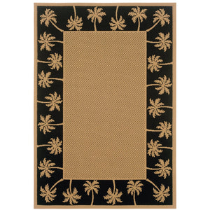 Oriental Weavers Lanai Indoor/Outdoor Area Rug - Stylish Natural Sisal Design With Stain-resistant Durability Beige,Black Polypropylene L606k5073135st