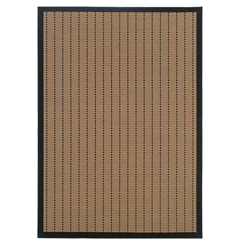 Oriental Weavers Lanai Indoor/Outdoor Area Rug – Stylish, Stain-resistant Design For Casual Gatherings And Relaxation Beige,Black Polypropylene L720x5060090st