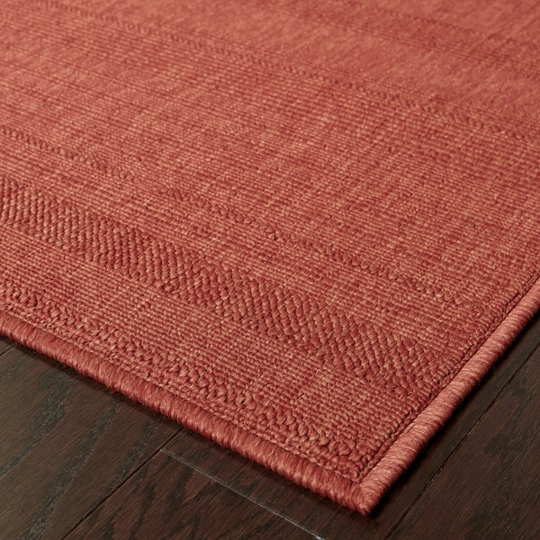 Oriental Weavers Lanai Indoor/Outdoor Area Rug - Stain-resistant, Textured Design For Stylish Casual Living Spaces Red Polypropylene L781c8073135st