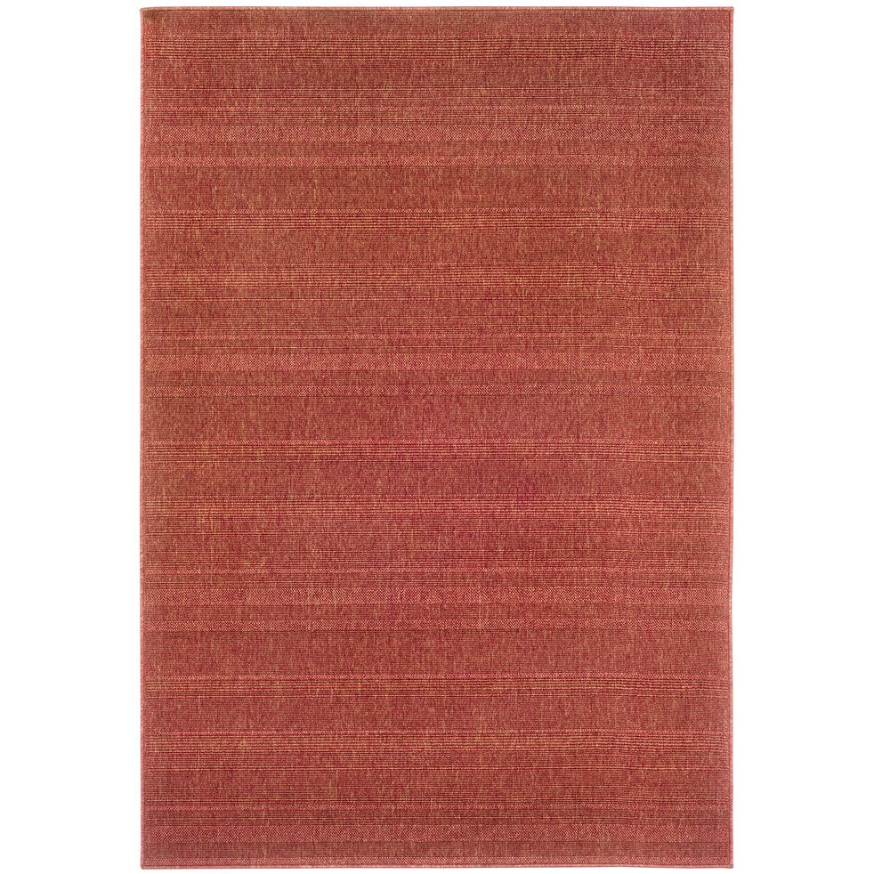 Oriental Weavers Lanai Indoor/Outdoor Area Rug - Stain-resistant, Textured Design For Stylish Casual Living Spaces Red Polypropylene L781c8238238st