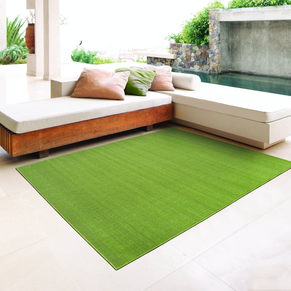 Oriental Weavers Lanai Indoor/Outdoor Area Rug - Stylish, Stain-resistant Design For Casual Spaces And Gatherings Green Polypropylene L781f6055115st