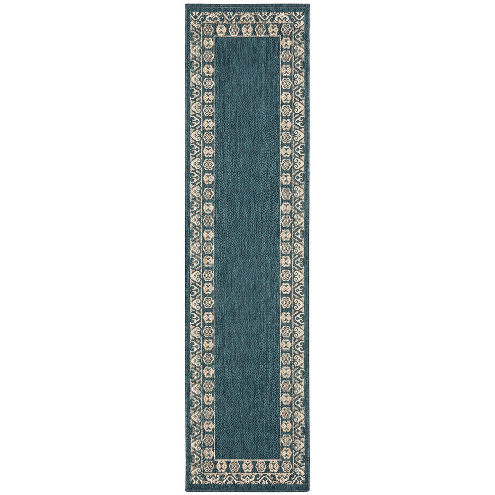 Oriental Weavers Latitude Indoor/Outdoor Area Rug - Stylish Multi-colored Design, Durable & Easy To Care For Teal,Grey Polypropylene L1503b058230st