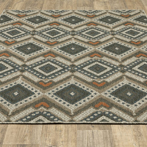 Oriental Weavers Latitude Indoor/Outdoor Area Rug - Elegant Multicolor Design In Sophisticated Patterns And Textures Grey,Orange Polypropylene L002x3240305st