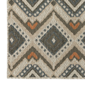 Oriental Weavers Latitude Indoor/Outdoor Area Rug - Elegant Multicolor Design In Sophisticated Patterns And Textures Grey,Orange Polypropylene L002x3240305st