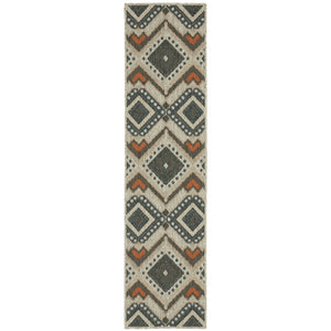 Oriental Weavers Latitude Indoor/Outdoor Area Rug - Elegant Multicolor Design In Sophisticated Patterns And Textures Grey,Orange Polypropylene L002x3058230st